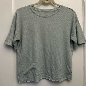 American Eagle waffle knitted T-shirt lightweight